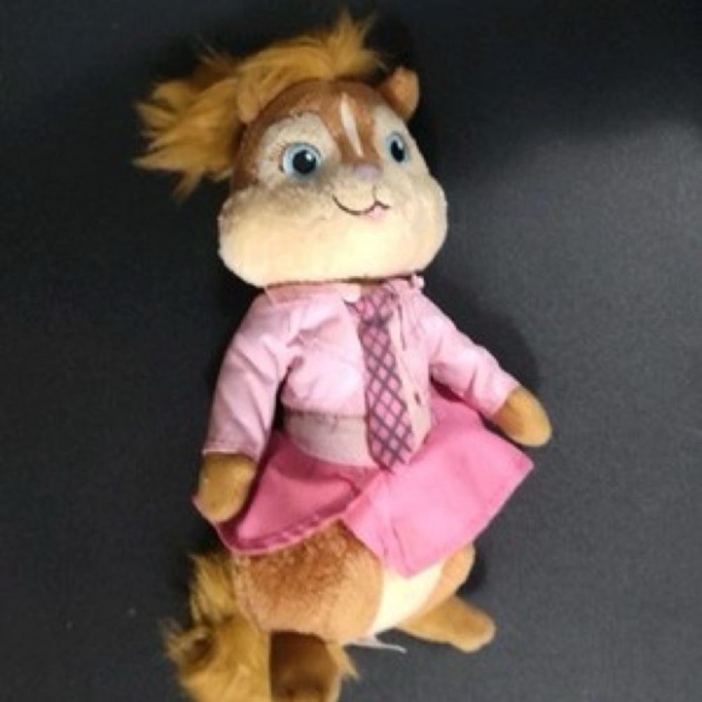 Brown and Pink Plush Chipmunk Toy Beanie Baby
